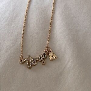 Virgo rhinestones necklace